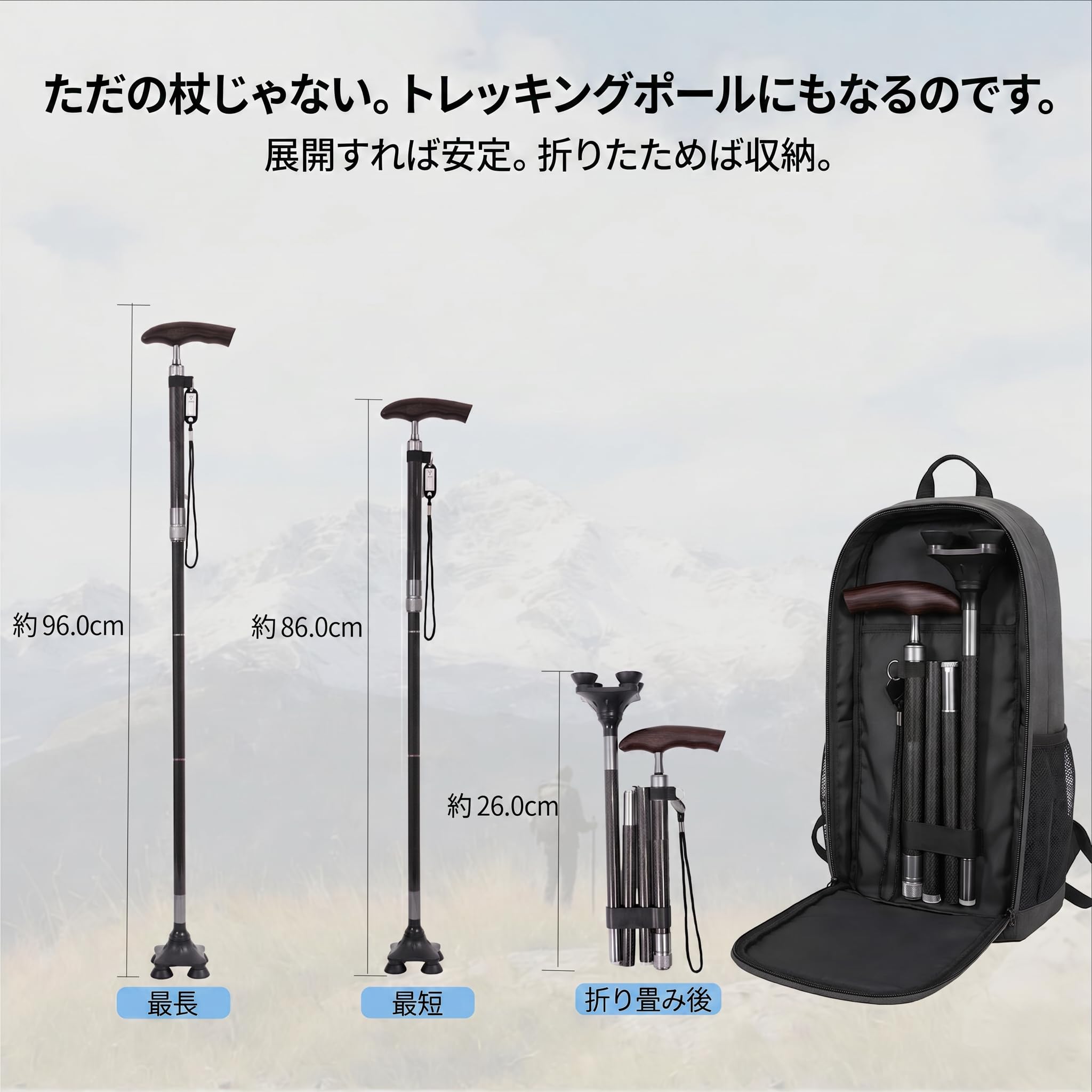 Uojeeong カーボン4点杖 5枚目