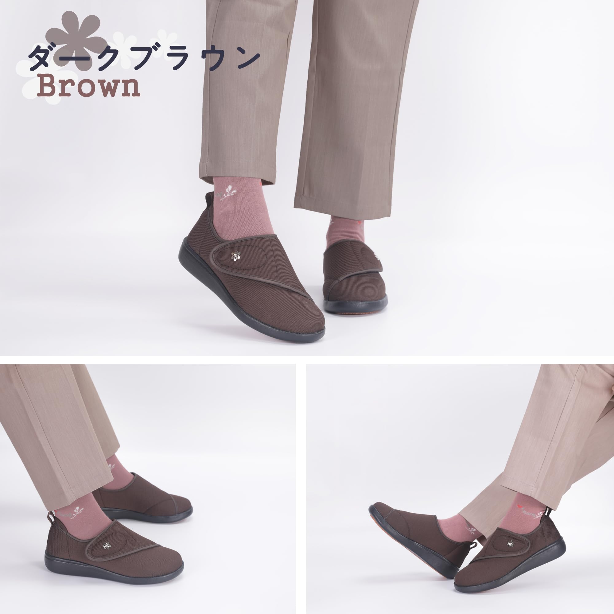 JIAFO 超軽量スリッポン ダークブラウン 2枚目