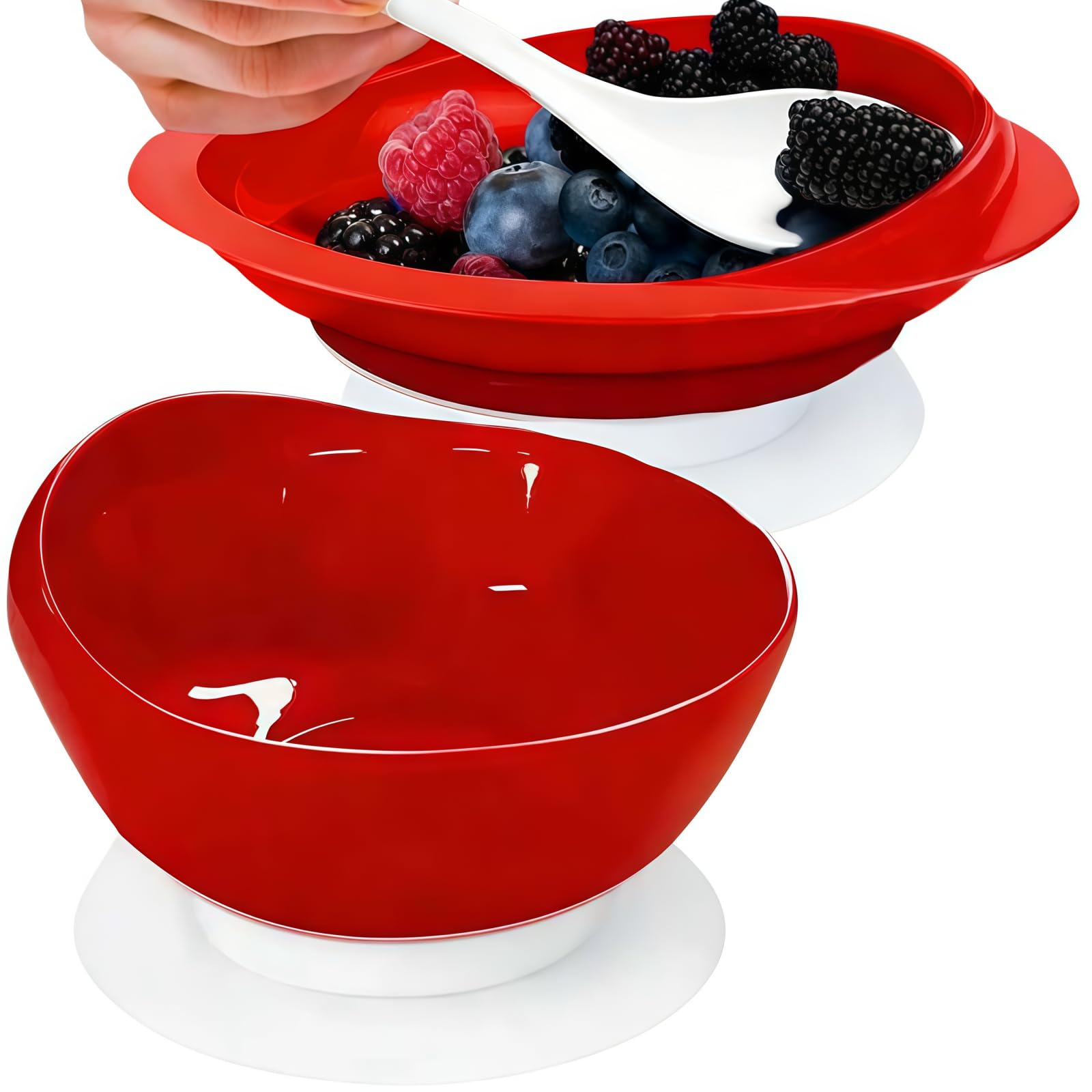 DURASIKO 吸盤ボウル レッド 正面